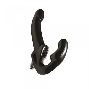 Strap On Vibrador Doble Penetración - 16x3 cm - GUN LARGE NEGRO
