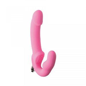 Strap On Vibrador Doble Penetración - 16x3.5cm GUN LARGE ROSA