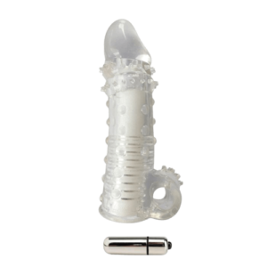 Funda Peneana Alarga 5cm - Silicona Flexible y Texturada con Vibrador