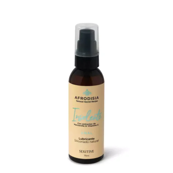 Lubricante ANAL Siliconado Natural Afrodisia - INSOLENTE ANAL 75ML