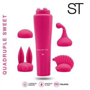 Estimulador Vibrador con Cabezales Intercambiables