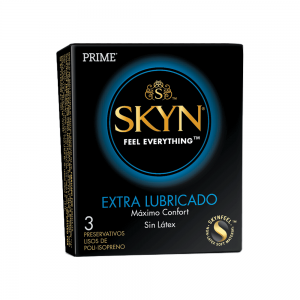 Preservativo SKYN EXTRA LUBRICADO sin latex PRIME X 12 unid