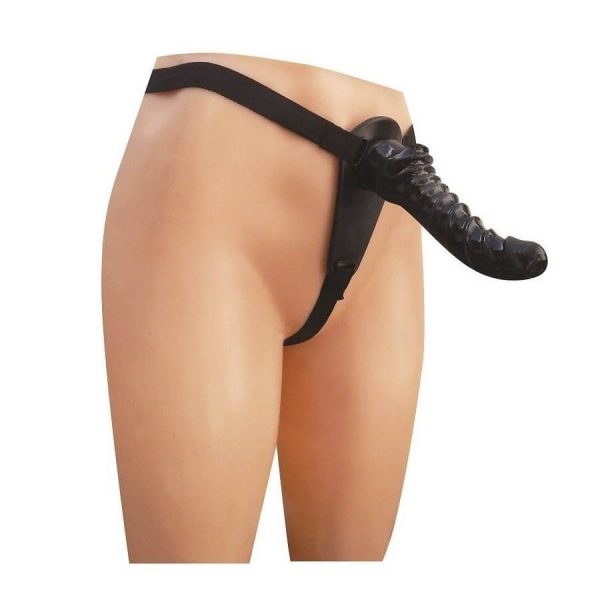 Arnes con Dildo ESCALONADO Funny Negro - 18 cm x 4 Ø