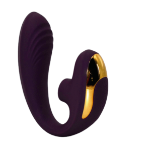 Estimulador Vibrador en U Flexible con Succionador de Clitoris - Ana 4