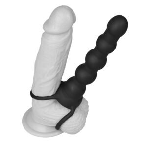 Dildo Escalonado con anillo peneano para hacer doble penetración
