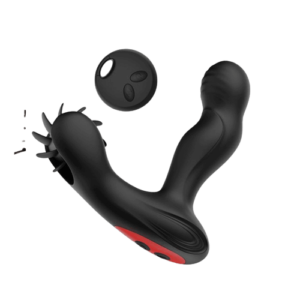 Vibrador Estimulador Prostatico con Lenguas Rotadoras Externas y Control Remoto