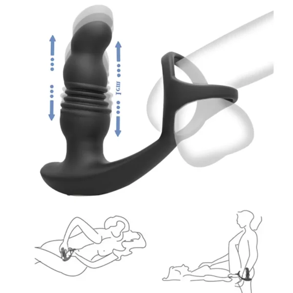 Estimulador Anal Prostatico con Bombeo Automatico y Anillo peneano - Pro 1 - Image 2