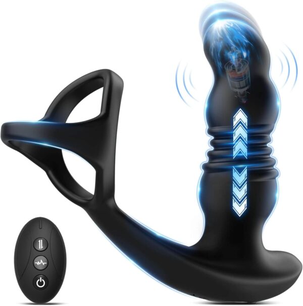 Estimulador Anal Prostatico con Bombeo Automatico y Anillo peneano - Pro 1