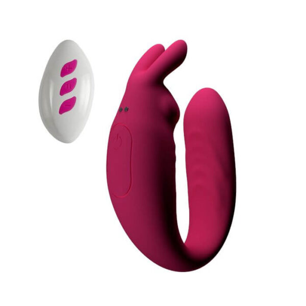 Vibrador Estimulador en U con rabbit y control remoto Hanna 9 - Image 2