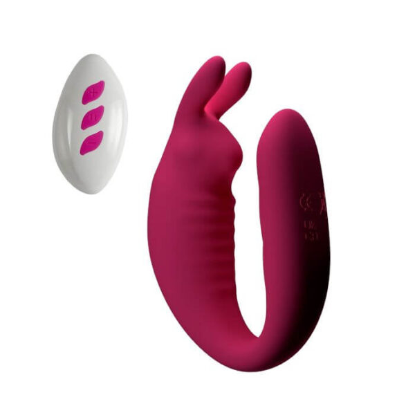 Vibrador Estimulador en U con rabbit y control remoto Hanna 9 - Image 3
