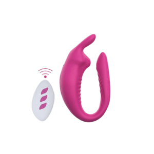 Vibrador Estimulador en U con rabbit y control remoto Hanna 9