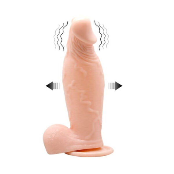 Dildo INFLABLE realistico con vibración 19 x 4 cm