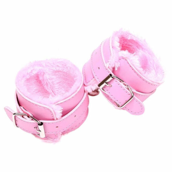 Esposas Tobilleras Gruesas en Cuero con Peluche