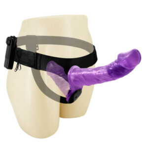 Arnes con doble dildo y vibración