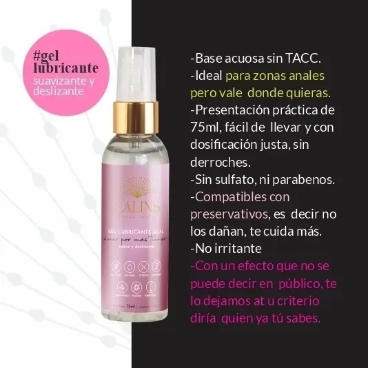 Gel Lubricante Anal de Acción Dual: Desensibilizante y Retardante - 75ml Calins - Imagen 2