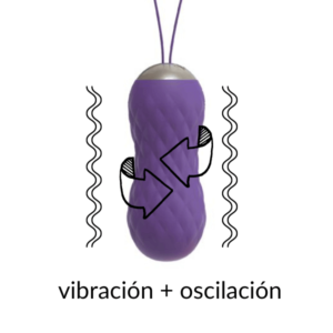 Huevito vibrador a control remoto con función de Vibración Rotación y Oscilación - Luna 4