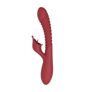 Vibrador Doble Estimulación y con Lengüita - Recargable