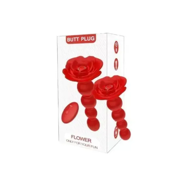 Plug Anal Escalonado con función de Vibración y Giratorio - BUTT PLUG FLOWER - Image 3