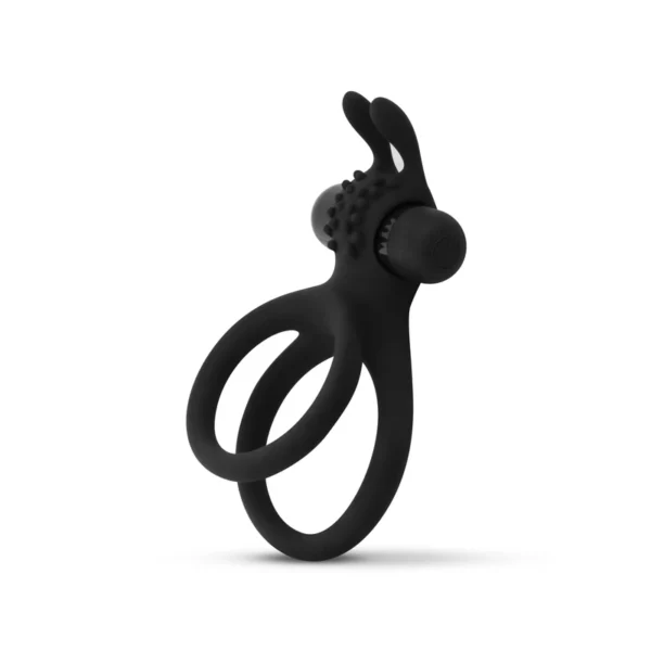 Anillo Peneano doble con Rabbit clitorial y Vibrador - A Pilas