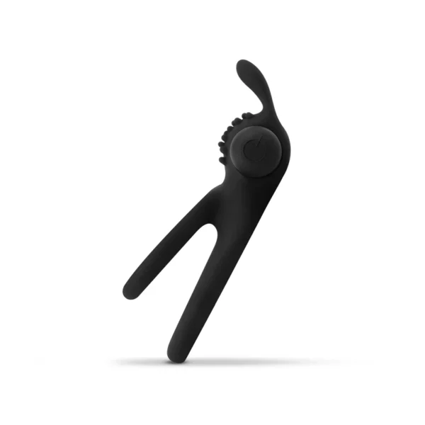 Anillo Peneano doble con Rabbit clitorial y Vibrador - A Pilas - Image 2