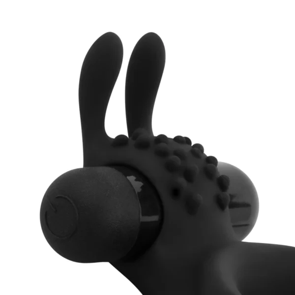 Anillo Peneano doble con Rabbit clitorial y Vibrador - A Pilas - Image 5