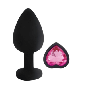 Plug Anal de Silicona MEDIUM 8 x 3,5 cm - Tapón corazón