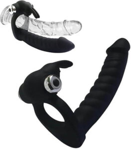 Anillo con Dildo para hacer doble penetración simultánea