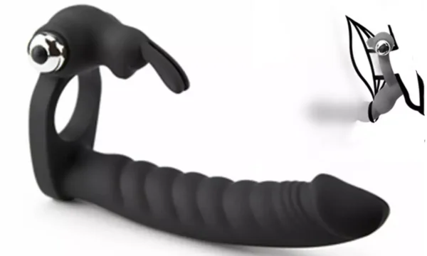 Anillo con Dildo para hacer doble penetración simultánea - Image 3