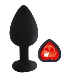 Plug Anal de Silicona MEDIUM 8 x 3.5 cm - Tapón Corazón