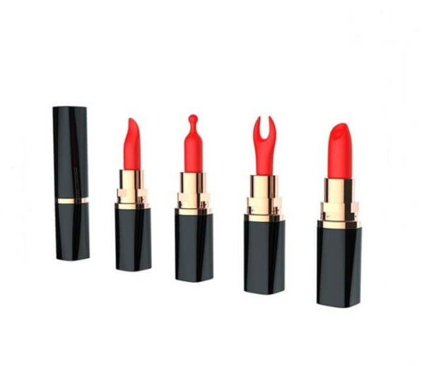 Vibrador Estimulador de Clítoris en forma de Lápiz Labial - LIPSTICK 4 en 1