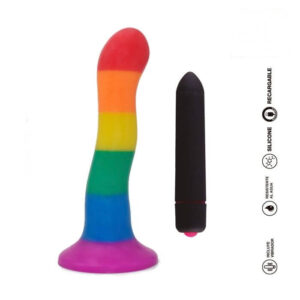 Dildo Ondulado de 17.5x4cm - Con balita vibrador de regalo 🎁 - Pride 3