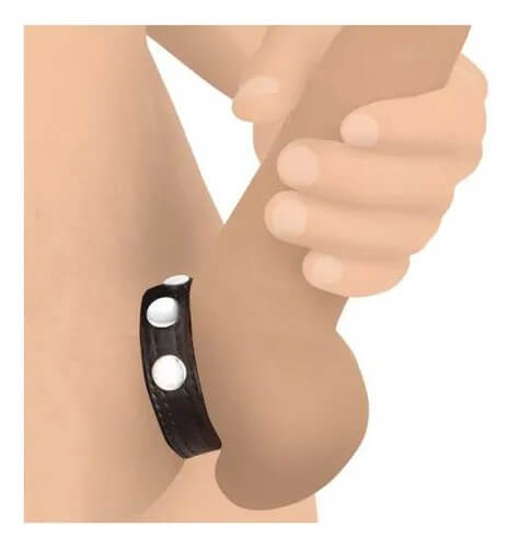 Anillo de eco cuero para pene y testículos - Image 2