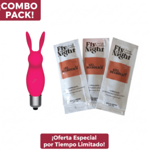 Combo Navideño 1: Vibrador Rabbit + 3 Sachets de Gel lubricante
