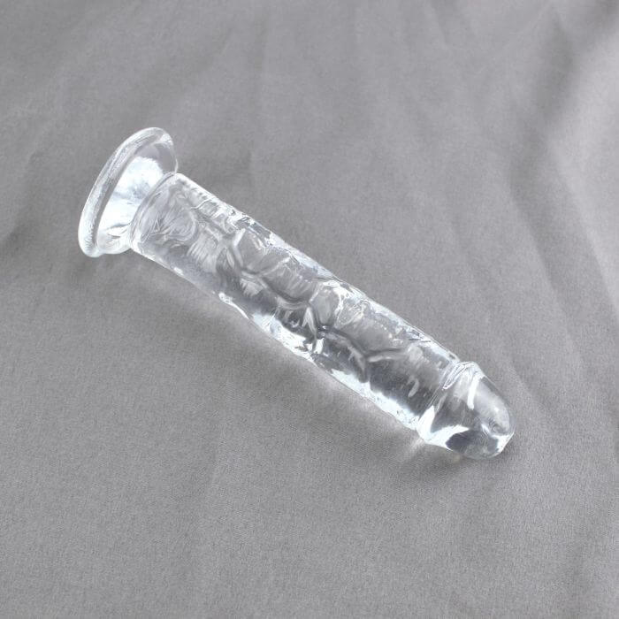 Dildo Transparente y Flexible con Ventosa en Base - 15 x 2.5 cm - Image 7