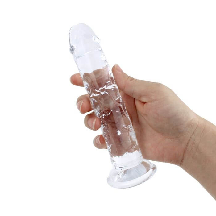 Dildo Transparente y Flexible con Ventosa en Base - 15 x 2.5 cm - Image 6