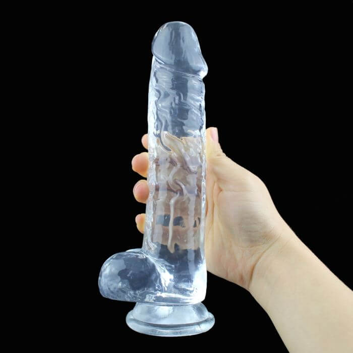 Dildo Transparente y Flexible con Ventosa en Base - 21 x 4 cm - Image 5