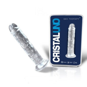 Dildo Transparente y Flexible con Ventosa en Base - 15 x 2.5 cm