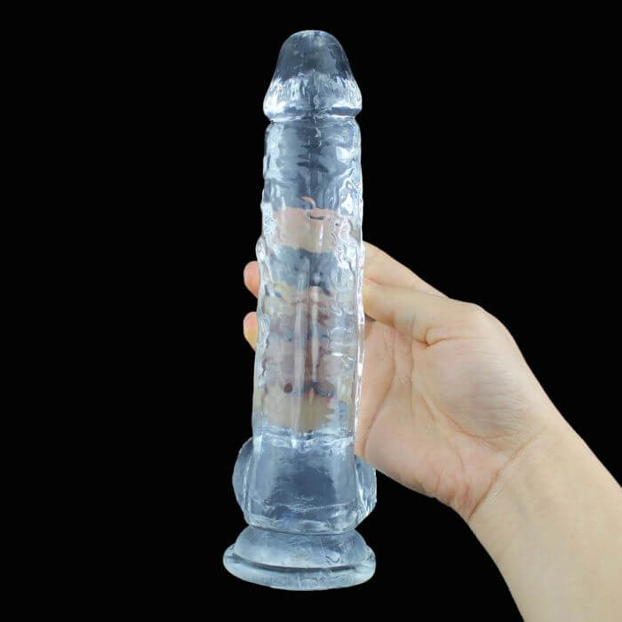 Dildo Transparente y Flexible con Ventosa en Base - 21 x 4 cm - Image 3