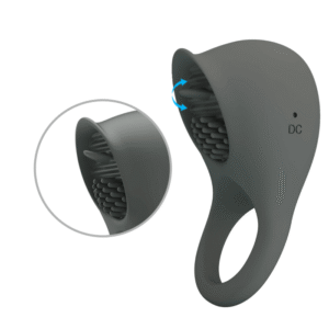 Anillo Peneano Erector con Vibración y Lengüita estimuladora de clítoris - Master Ring