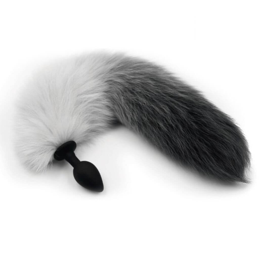 Plug anal con cola de zorro en piel sintética - 7 x 3,4cm