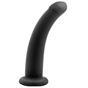 Dildo Curvo de Silicona lisa - 12.5 x 2.3 cm aprox - Pinky 1