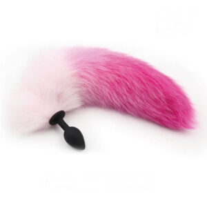 Plug anal con cola de zorro en piel sintética - 7 x 3,4cm