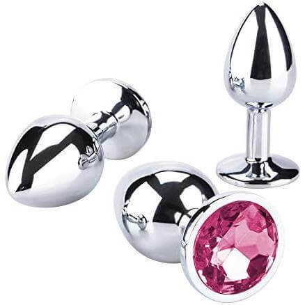 Plug Dilatador Anal - Metalico Medium - 7 x 3cm