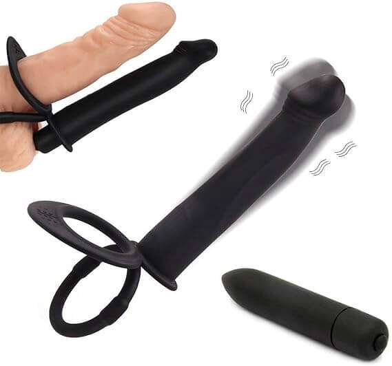 Anillo con dildo para Doble Penetración