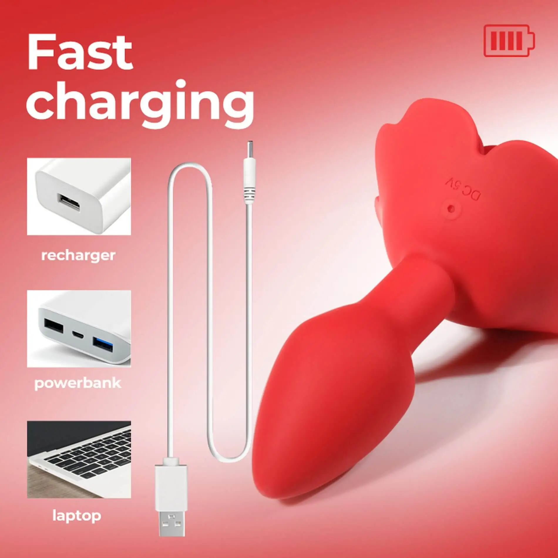 Plug Anal But Flower - Vibración y Rotación - con Control Remoto - Imagen 8