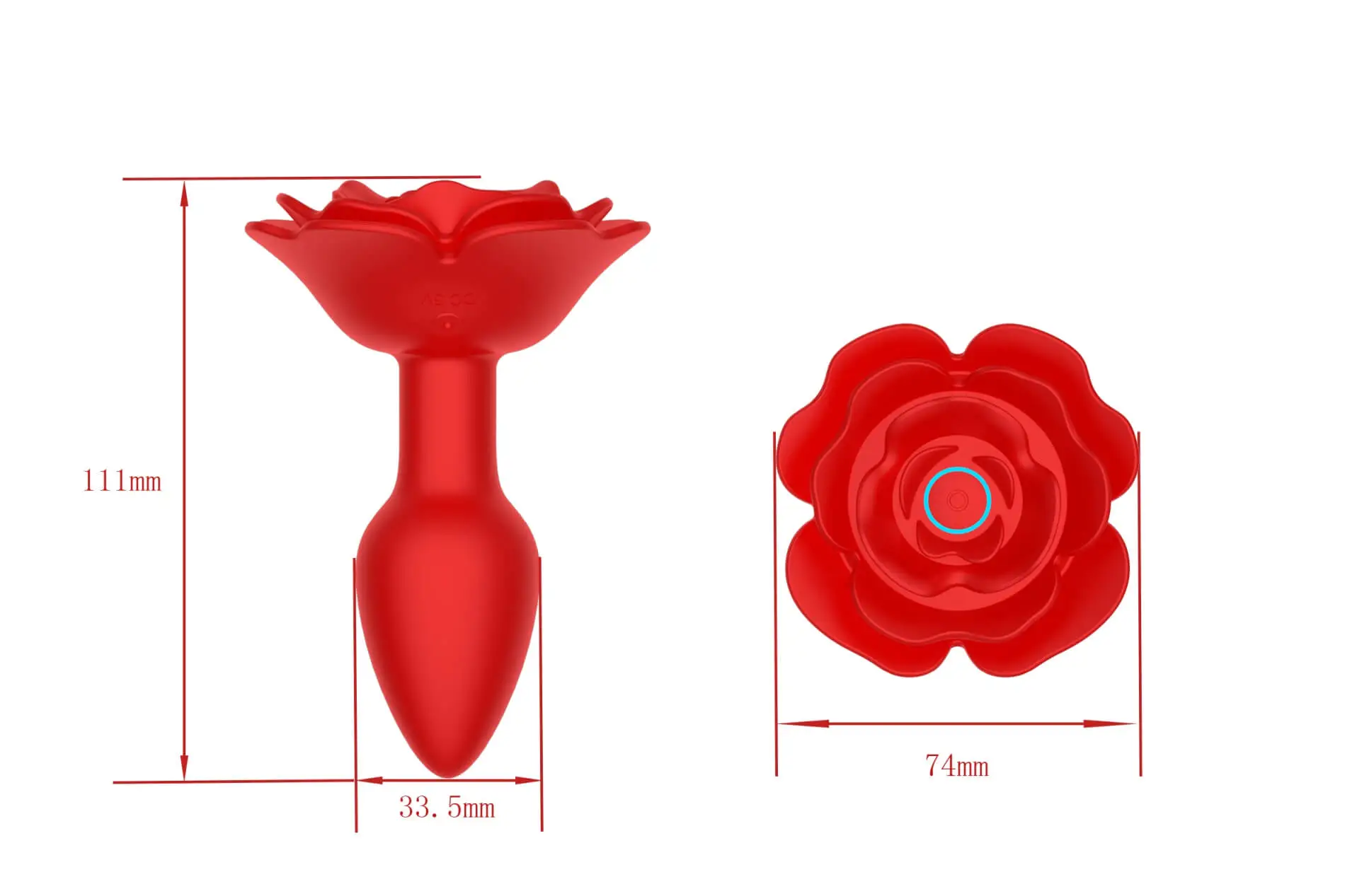 Plug Anal But Flower - Vibración y Rotación - con Control Remoto - Imagen 5
