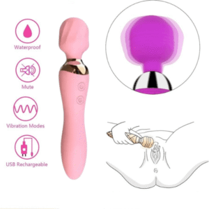 2 en 1: Masajeador Corporal - Genital y Vibrador para inserción vaginal y/o anal