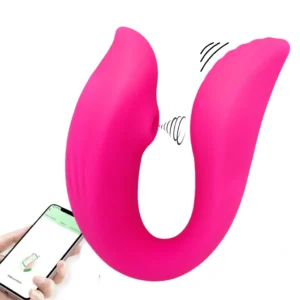 Estimulador Vaginal en U con Vibración y Succión